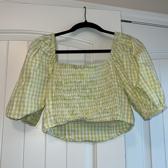 H&M Puff Sleeve Cotton Blouse **WORN ONCE** - Picture 4 of 5